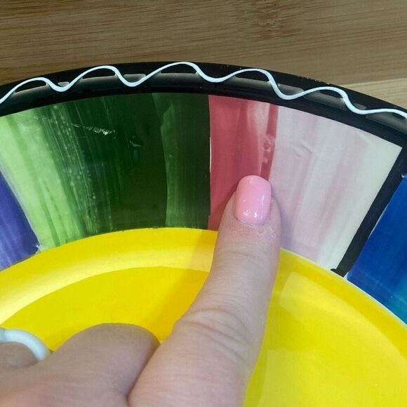 Certified International Serape Nancy Green Colorful Pasta Serving Bowl 9.5 inch - Picture 10 of 12